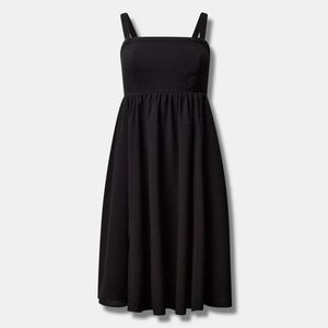 Torrid Retro Chic Midi Woven Shadow Tank Skater Dress